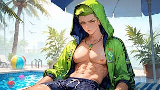 Poolside Boys Kiss: Passion Fruits Hotel Dating Sim screenshot 6