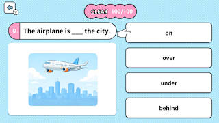 Learn with Illustrations! English Prepositions 4-Choice Quiz screenshot 4