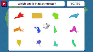 Geo Brain Boost! 50 U.S. States Silhouette Quiz screenshot 1