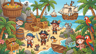 Where are Leo and Mia? Pirate Island screenshot 1