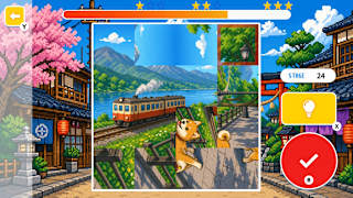 Shiba Stroll: Brain Puzzles Around Town screenshot 2