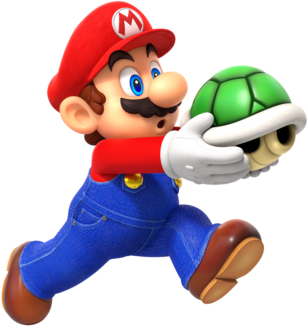 mario running with shell