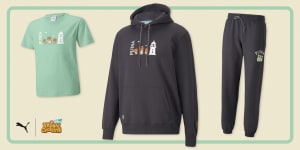 A collection of PUMA and Animal Crossing apparel