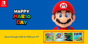 Happy MAR10 Day! Save on select digital games featuring Mario and friends