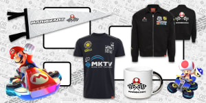 Mario Kart apparel collection and Mario Kart in-game art