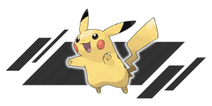 Pikachu smiling and leaping