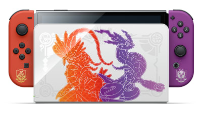 Игровая приставка Nintendo Switch OLED Pokemon | 7-дюймовый OLED-экран |  Широкая регулируемая подставка | 64 ГБ встроенной памяти | Широкая  регулируемая подставка