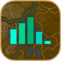 The in-app icon for the "Global Play Data" feature is shown. It has three bars from a graph. 