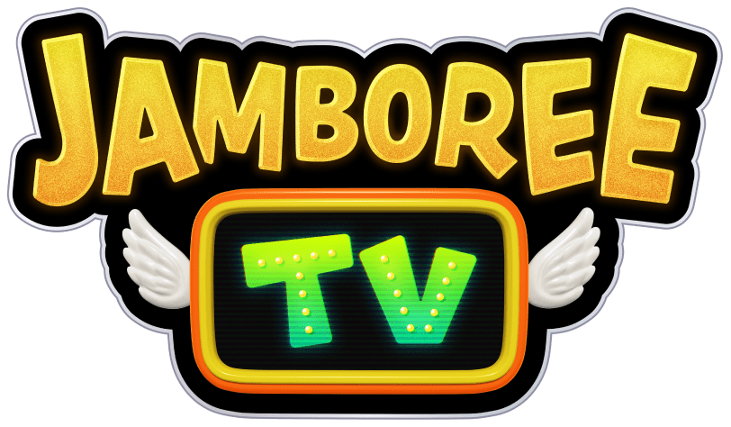 Logo for Jamboree TV.