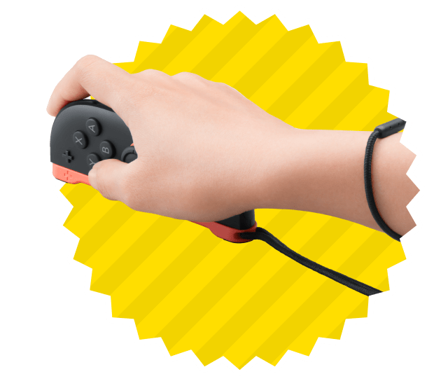 A right Joy-Con 2 controller placed down on its side in mouse mode.