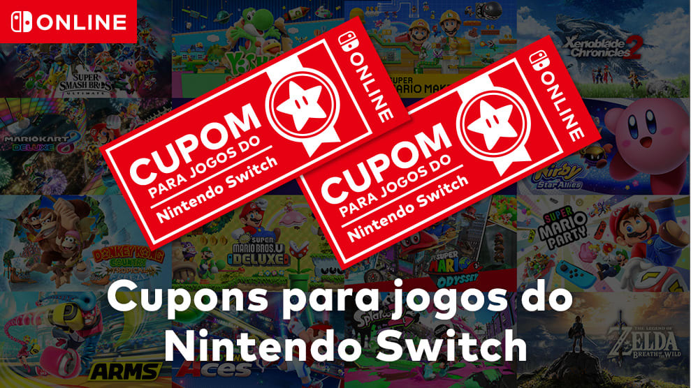 Cupons para jogos do Nintendo Switch