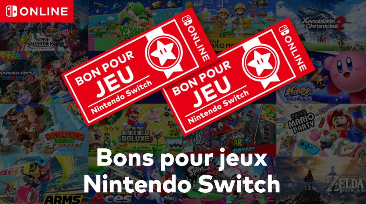 Bons pour jeux Nintendo Switch