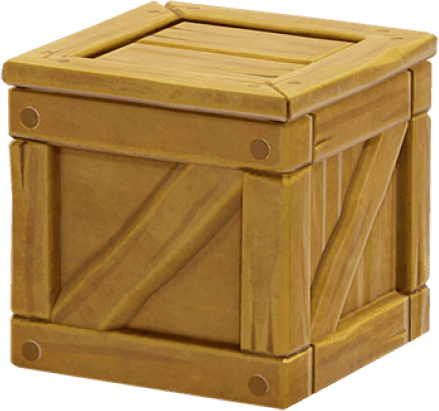 An echo of a wooden box.