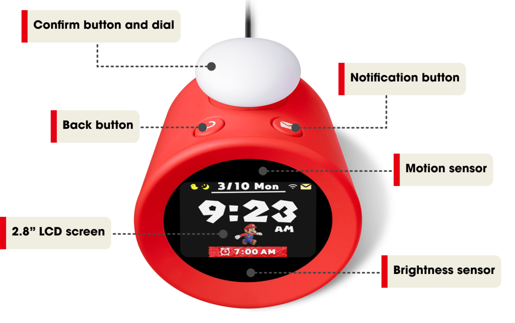 Nintendo Sound Clock Alarmo 赤 Nintendo Sound Clock: Alarmo - Walmart.com