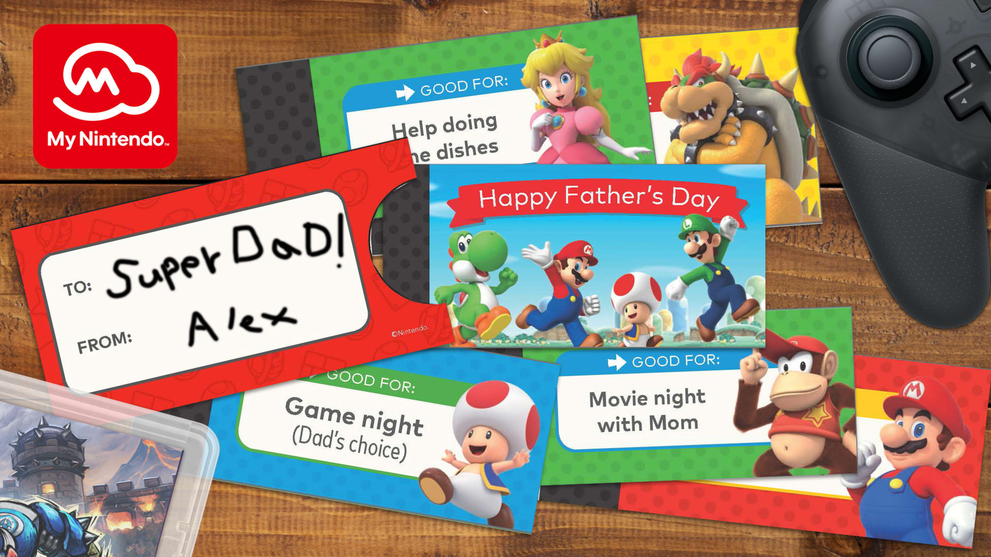 My Nintendo–Printable Father's Day coupon