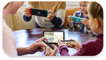Family playing their together