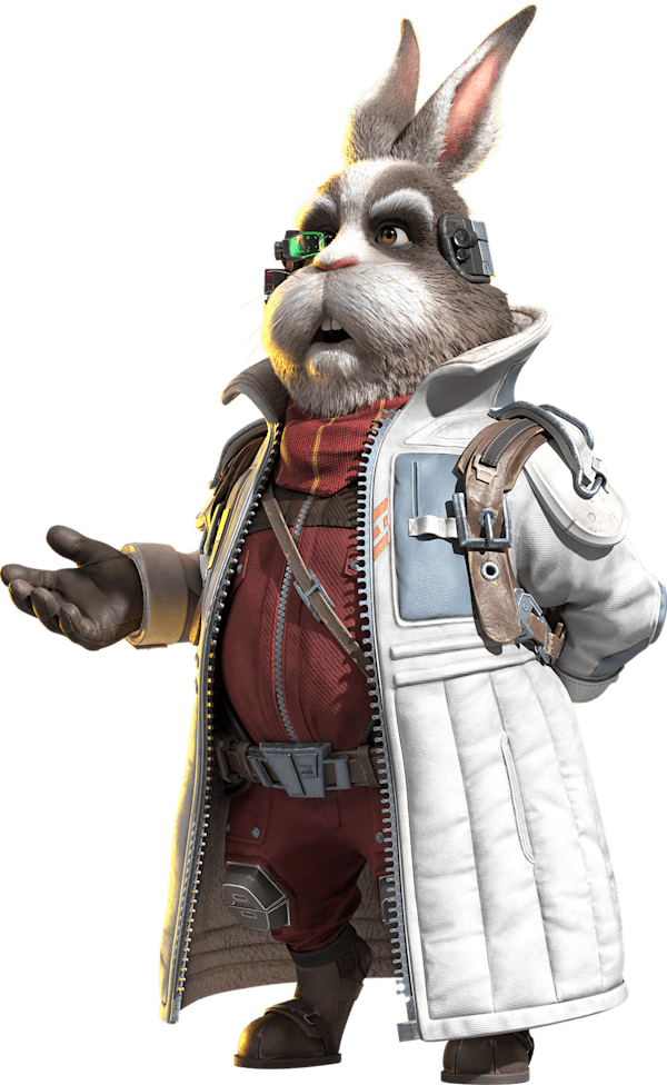 A holographic Peppy Hare pulsates gently up and down.Star Fox עבור Nintendo Switch 2