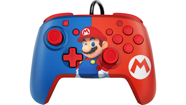 Faceoff Deluxe+ Audio Wired Controller: Power Pose Mario