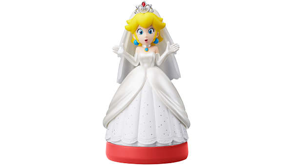Nintendo Super Mario Odyssey Series Amiibo Figure: Princess Peach (Wedding Outfit) White