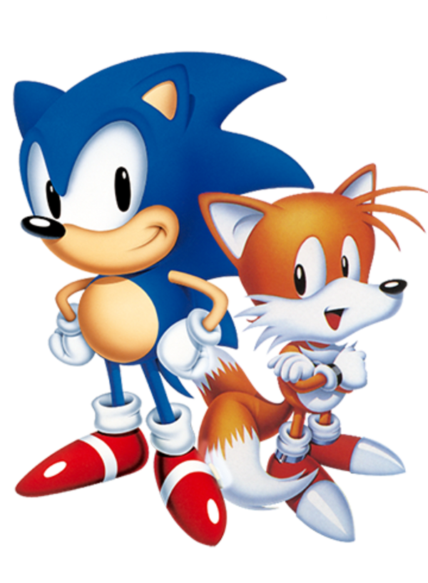Sega Genesis Vintage Sonic the Hedgehog and Sonic the Hedgehog 2 Video Game retail Cart