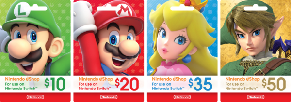 Nintendo eShop Gift Cards Official site