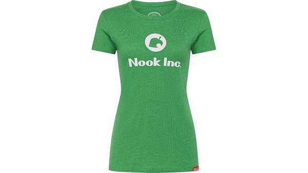 Animal Crossing - Nook Inc. Leaf T-shirt - Green - S (Women's Cut