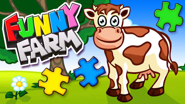 Funny Farm Animal Jigsaw Puzzle Game for Kids and Toddlers for
