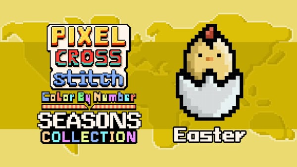 ホッチッキス Pixel Cross Stitch Color by Number Seasons Collection: Easter para