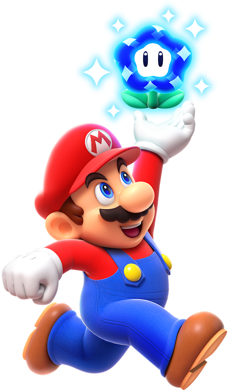 Mario sa Wonder Flower power-upom