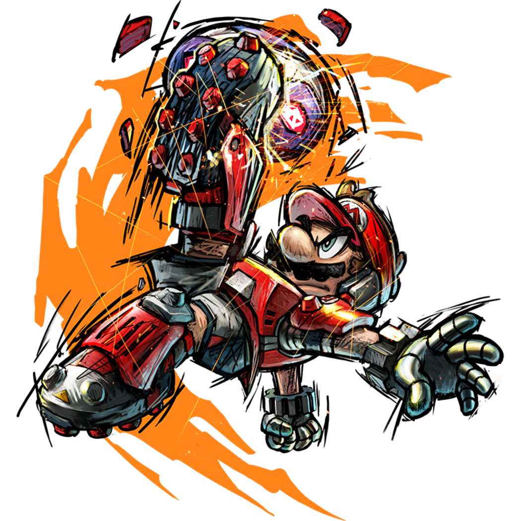 Mario kicking a ball