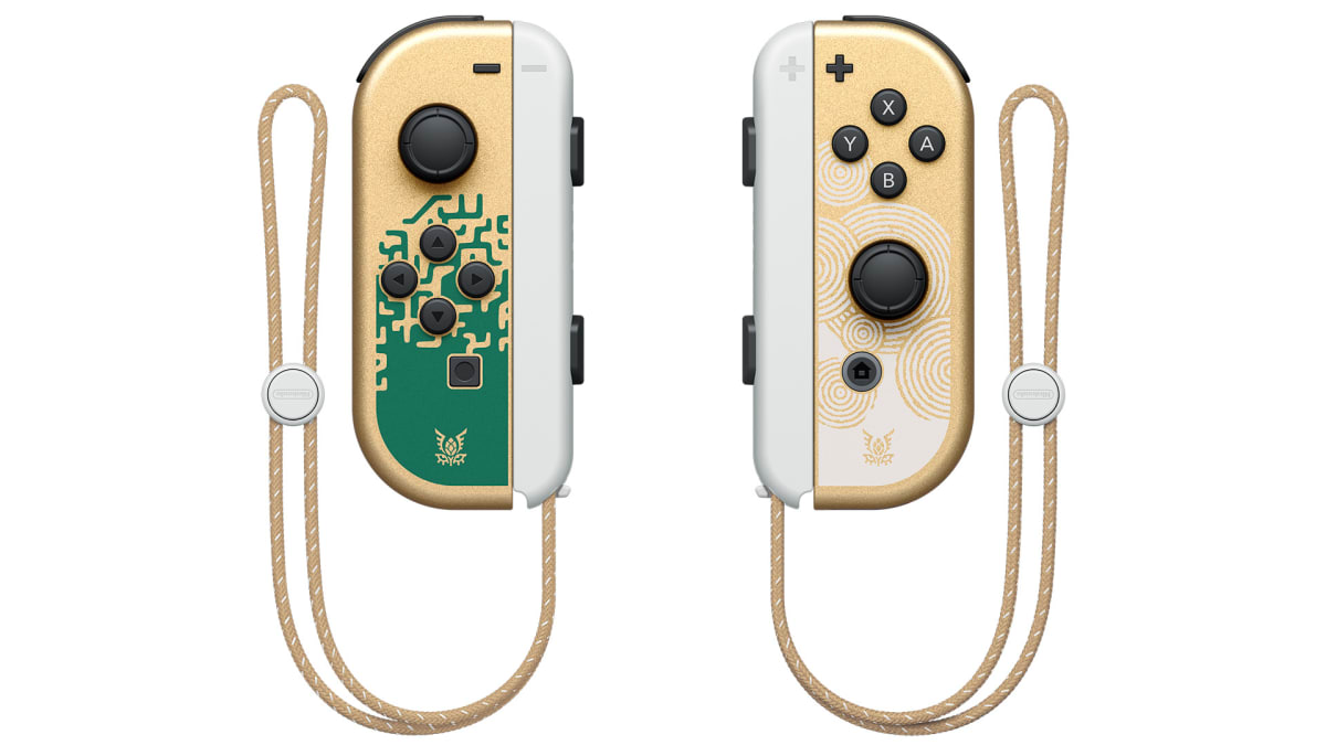 Special edition green and gold Joy-Con controllers