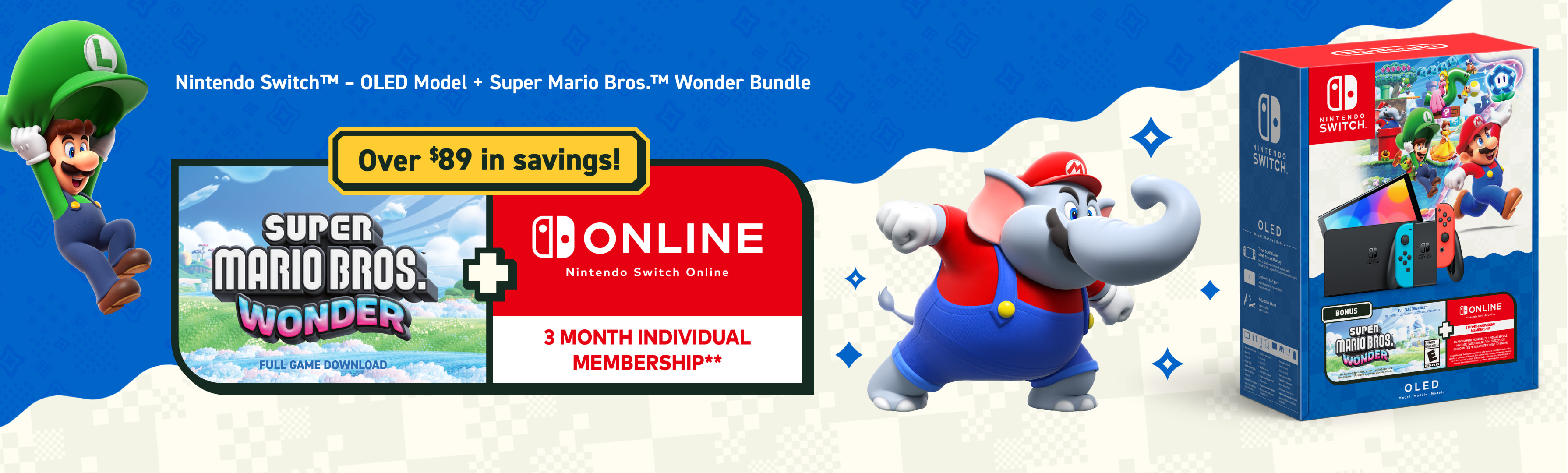 Super Mario Bros. Wonder Switch hardware bundle