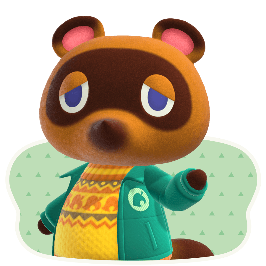 Tom Nook in his autumn sweater