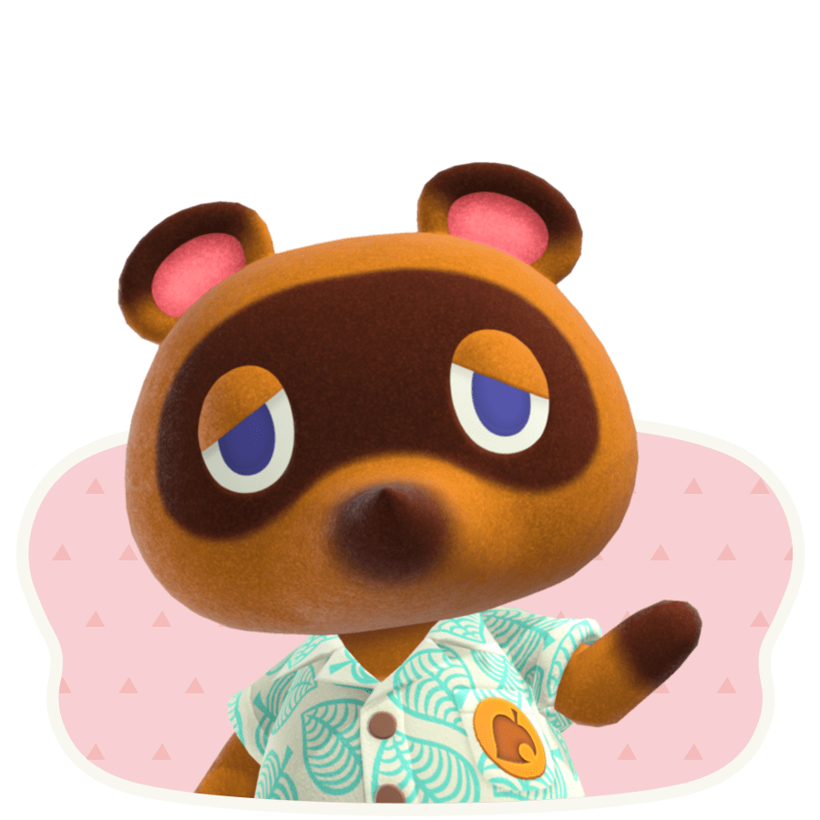 Tom Nook in his spring top