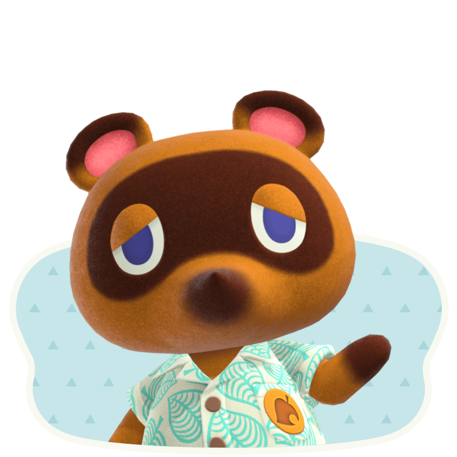 Tom Nook in his summer top