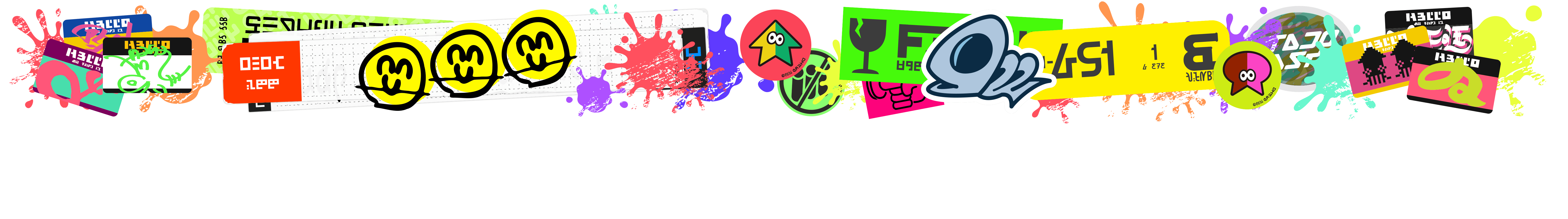 Splatoon graffiti stickers