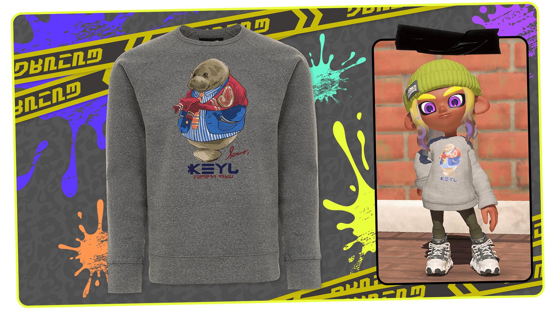 Manatee Swag Sweatshirt and in-game avatar wearing it