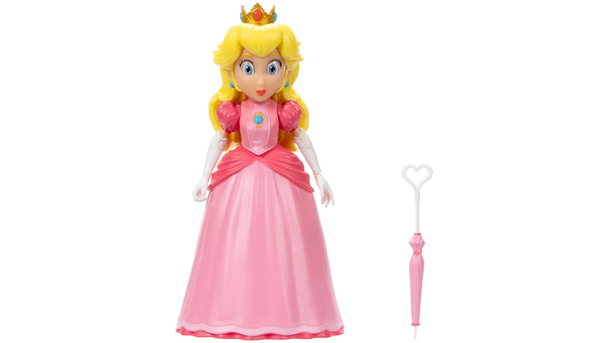 The Super Mario Bros.™ Movie - 5” Figure Series – Peach™ Figure with Umbrella Accessory