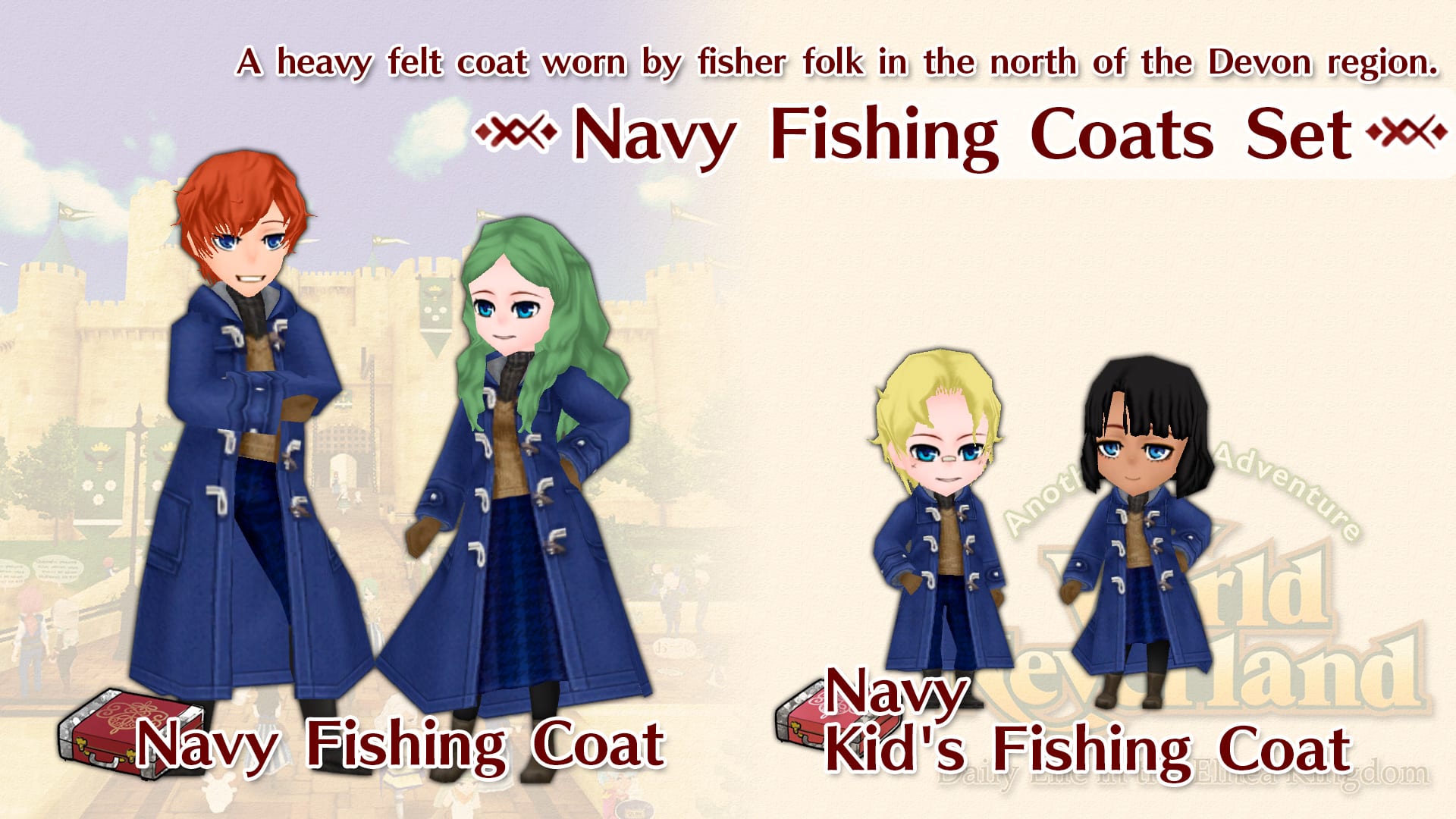 Navy Fishing Coats Set
