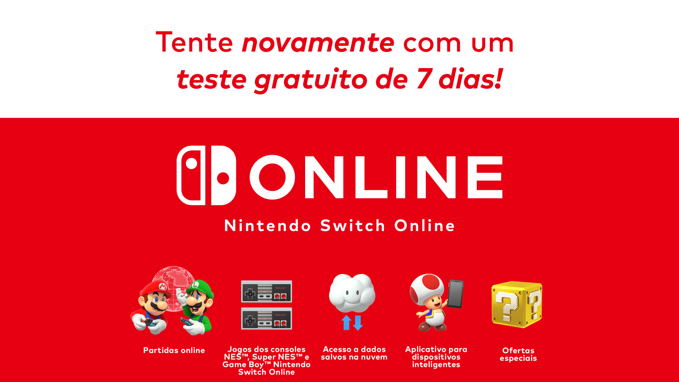 Experimente o Nintendo Switch Online novamente com um teste gratuito de ...