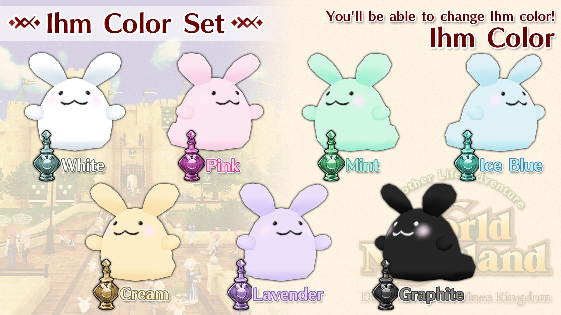 Ihm Color Set (White, Pink, Mint, Ice Blue, Cream, Lavender, Graphite)