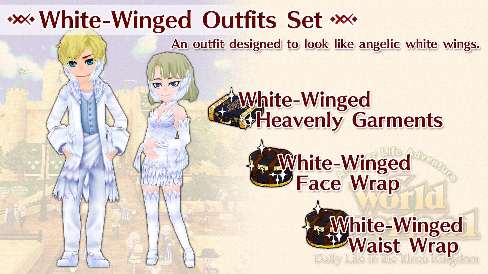 White-Winged Outfits Set