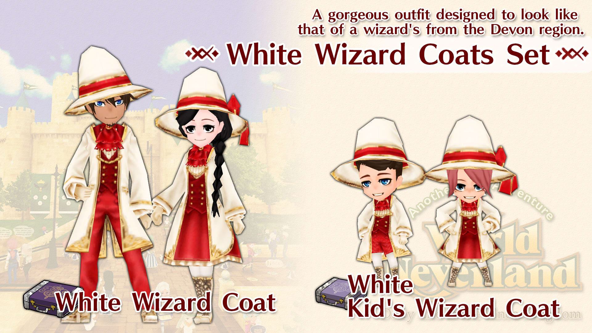 White Wizard Coats Set