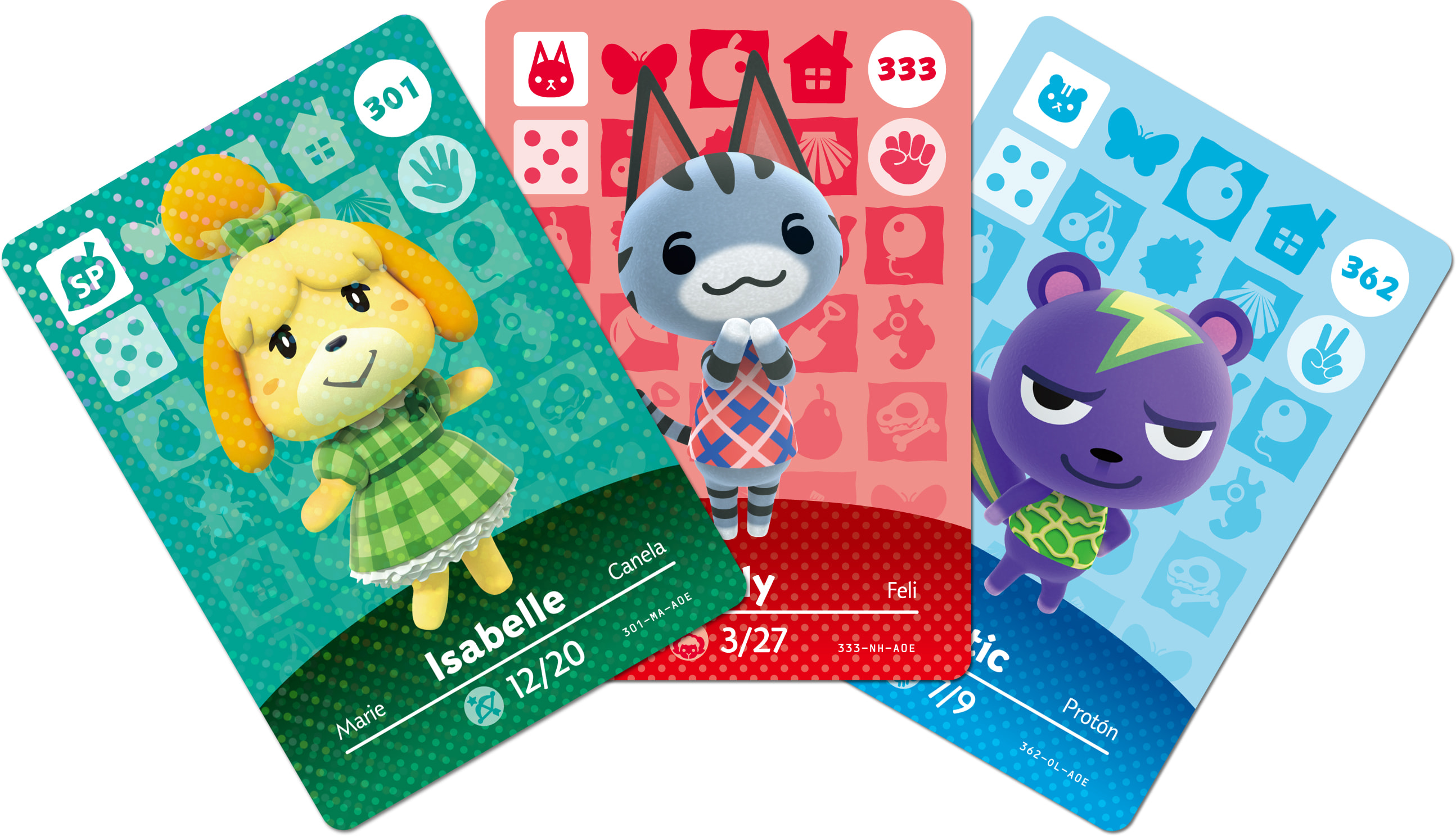 Cartes amiibo Animal Crossing - 4 ensemble