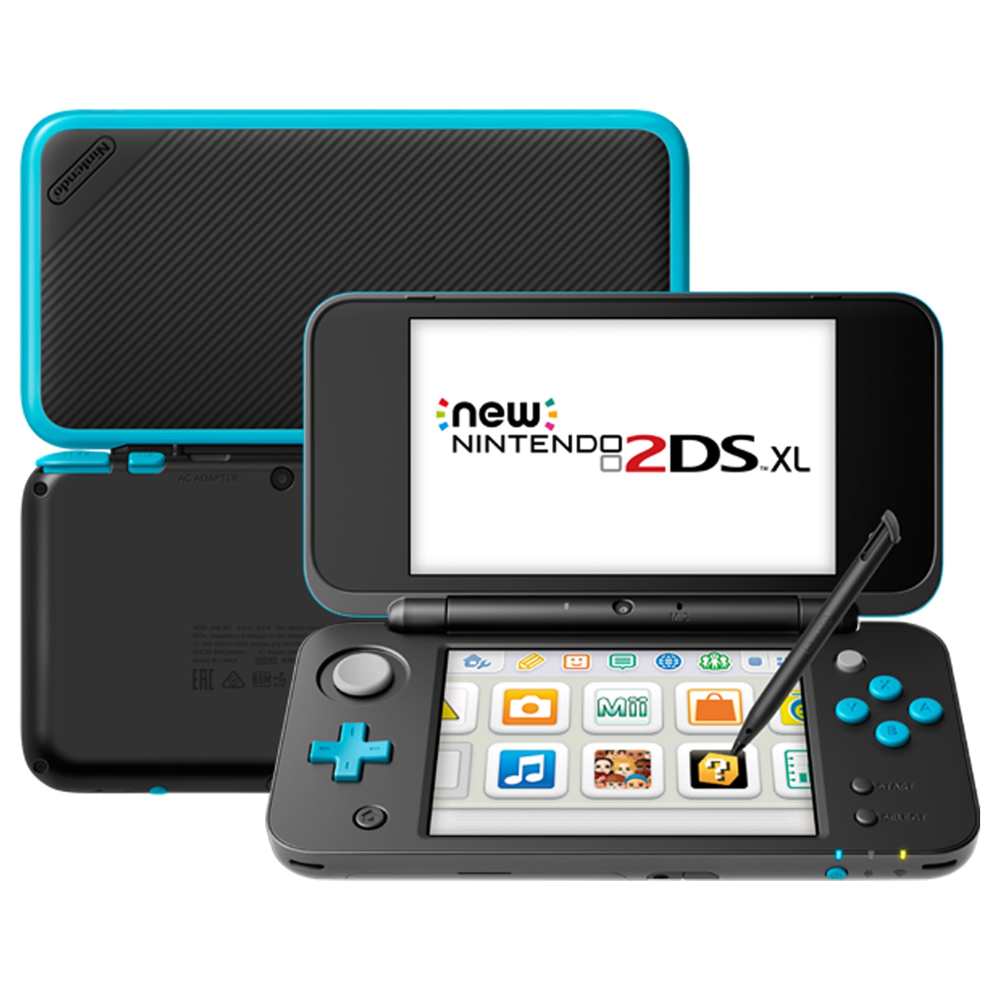 New Nintendo 2DS XL - Black + Turquoise - REFURBISHED
