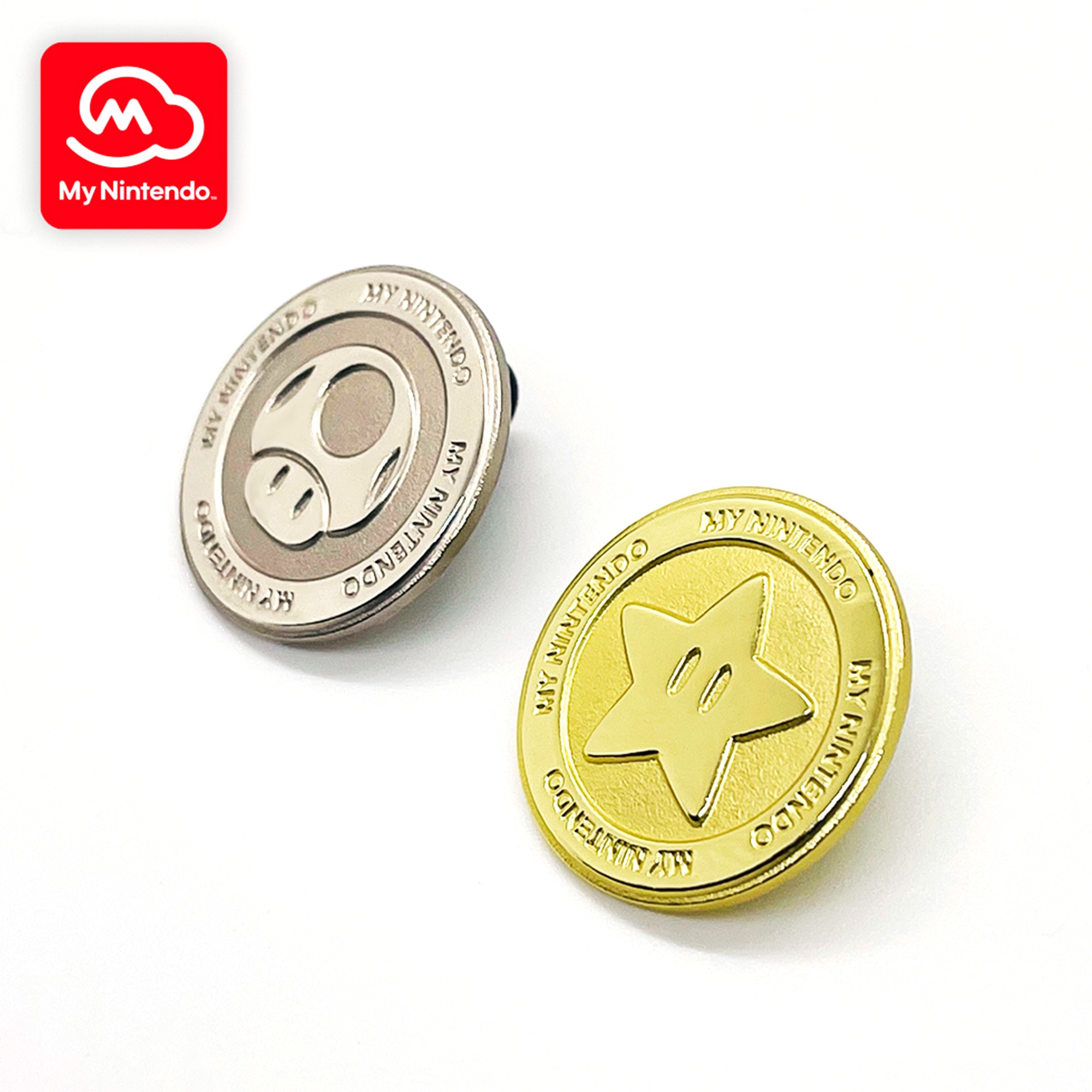 My Nintendo Platinum Point and Gold Point Coins Pin Set