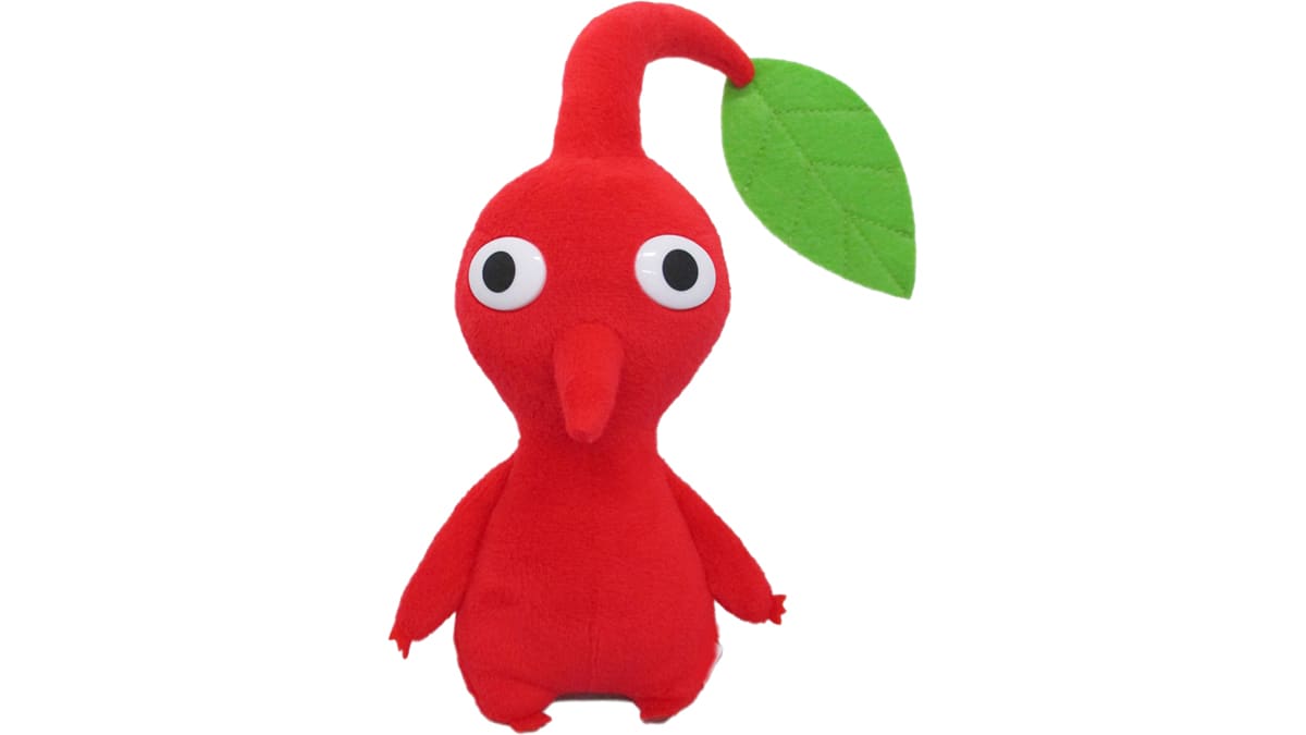 Pikmin™ - Peluche Rouge avec feuille d'environ 18 cm