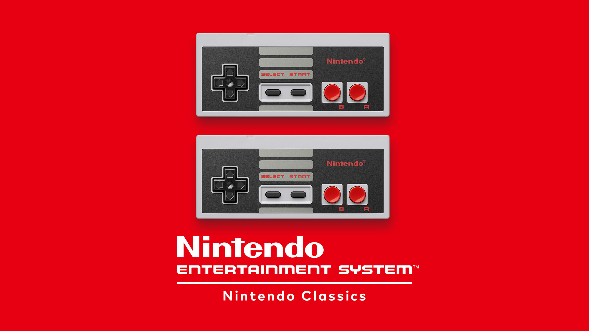 Imagen de los controladores de Nintendo Entertainment System con NES - Logotipo de Nintendo Switch Online