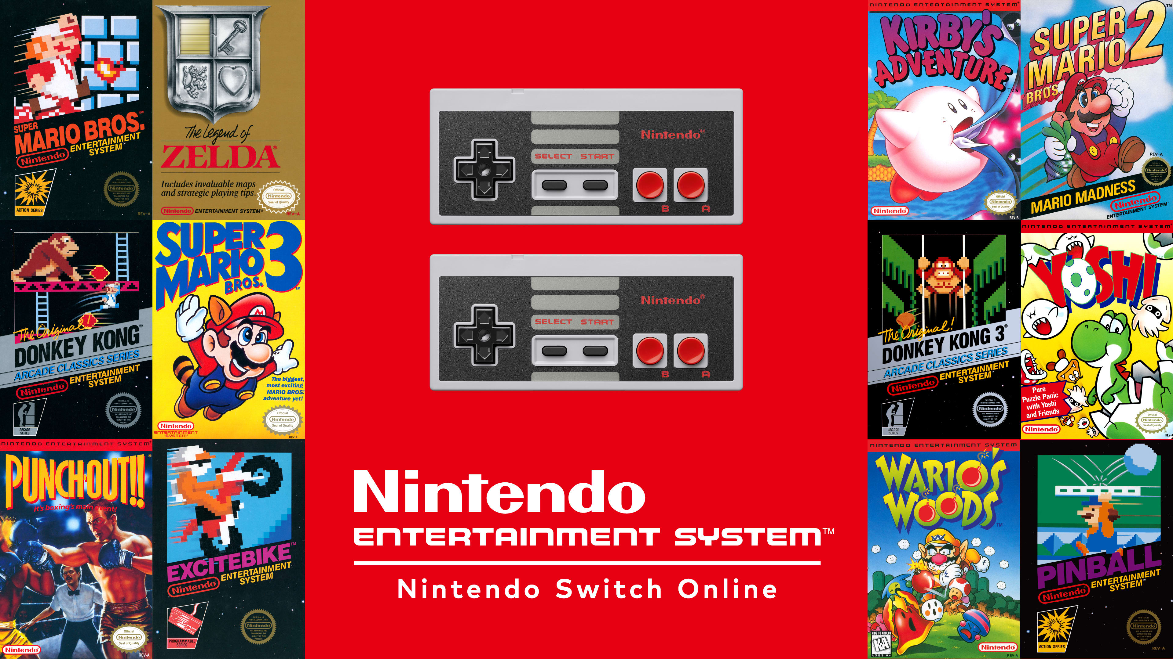 Nintendo Entertainment System controllers image with  NES - Nintendo Switch Online logo