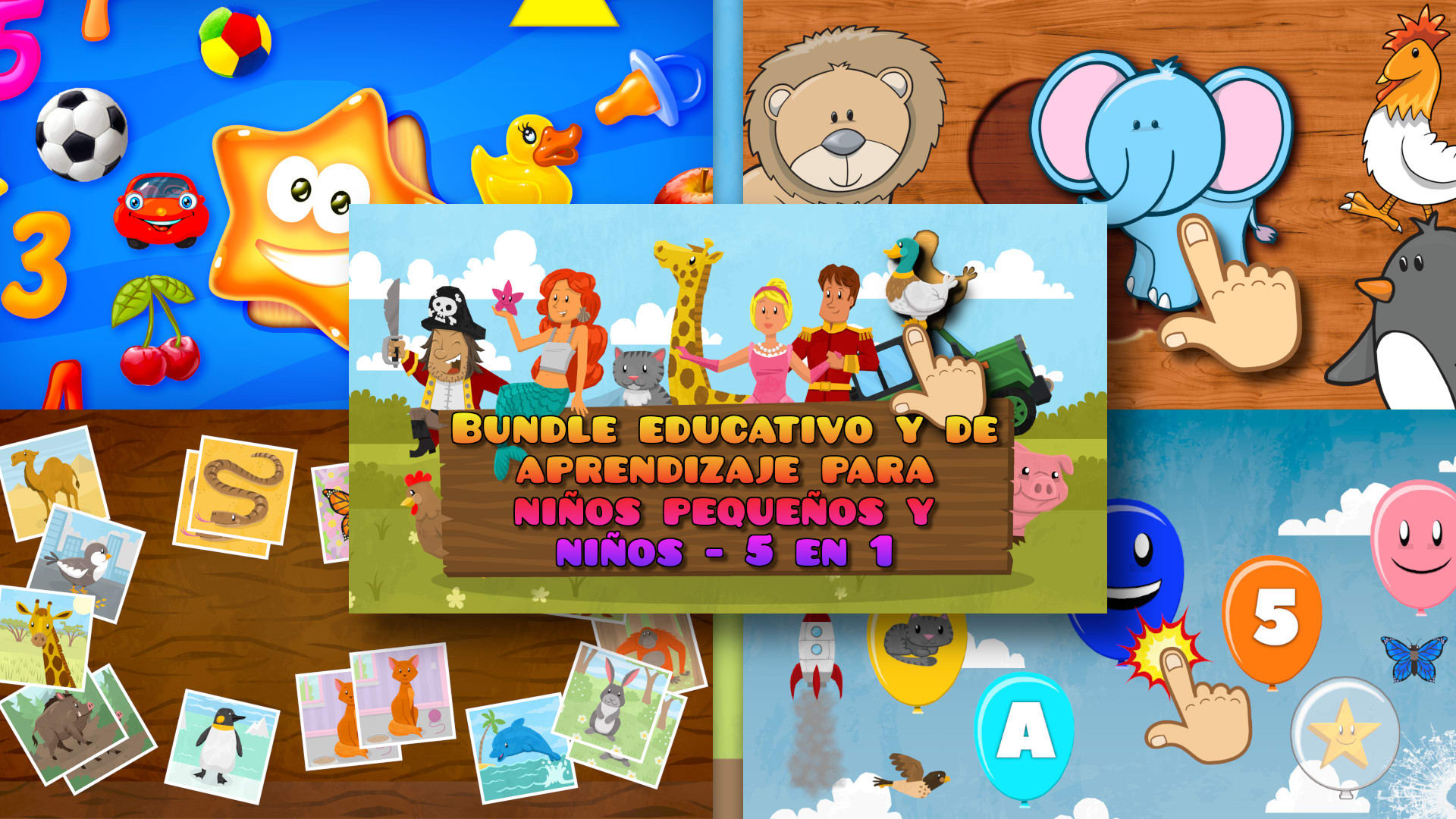 Educational and Learning Bundle for Toddlers and Kids - 5 in 1